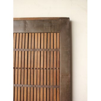 栗と鉄の格子蔵戸　W0239 