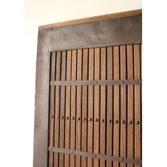 栗と鉄の格子蔵戸　W0239 