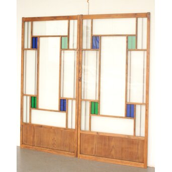 色アクリル 細分ガラス建具 4枚1組　GD0346 A B　ウラ