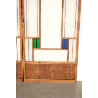 色アクリル 細分ガラス建具 4枚1組　GD0346 