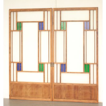 色アクリル 細分ガラス建具 4枚1組　GD0346 CD　表