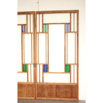 色アクリル 細分ガラス建具 4枚1組　GD0346 