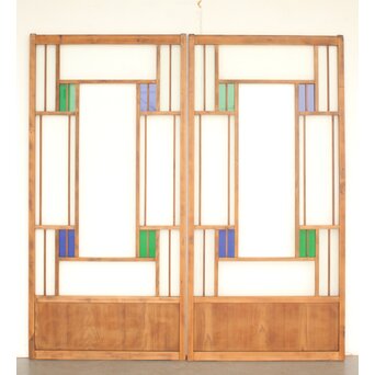 色アクリル 細分ガラス建具 4枚1組　GD0346 AB　表