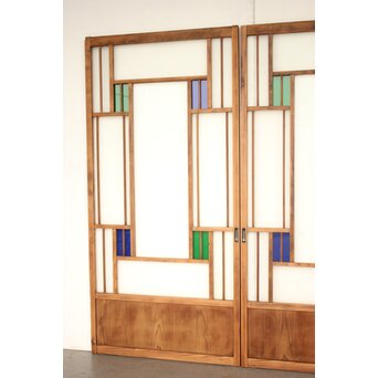 色アクリル 細分ガラス建具 4枚1組　GD0346 