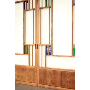 色アクリル 細分ガラス建具 4枚1組　GD0346 