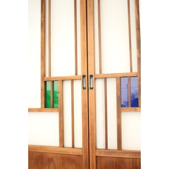 色アクリル 細分ガラス建具 4枚1組　GD0346 