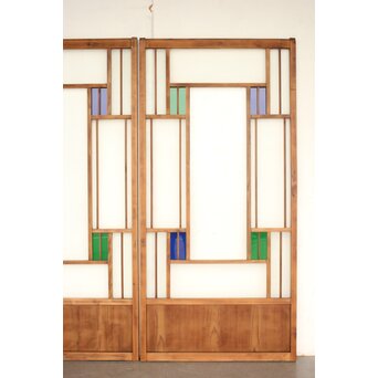 色アクリル 細分ガラス建具 4枚1組　GD0346 