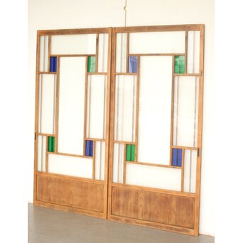 色アクリル 細分ガラス建具 4枚1組　GD0346 CD　ウラ
