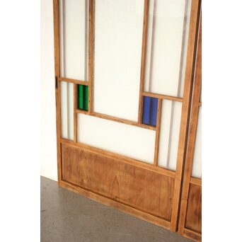 色アクリル 細分ガラス建具 4枚1組　GD0346 