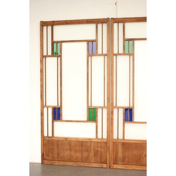 色アクリル 細分ガラス建具 4枚1組　GD0346 