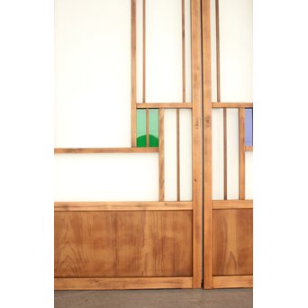 色アクリル 細分ガラス建具 4枚1組　GD0346 