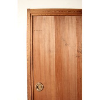 倣 渡辺崋山 墨梅図 板絵 引戸 2枚1組　B1120 