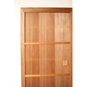 倣 渡辺崋山 墨梅図 板絵 引戸 2枚1組　B1120 