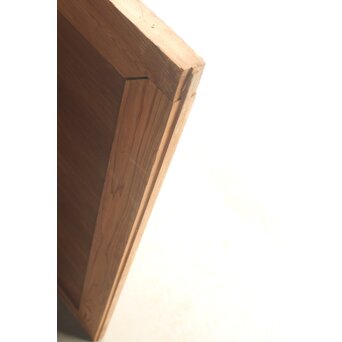 倣 渡辺崋山 墨梅図 板絵 引戸 2枚1組　B1120 