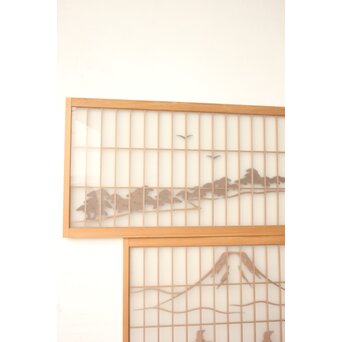 三保の松原富士 組子 4枚1組　R0544 