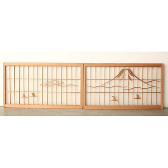 三保の松原富士 組子 4枚1組　R0544 