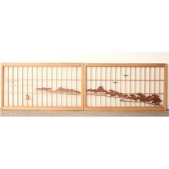 三保の松原富士 組子 4枚1組　R0544 