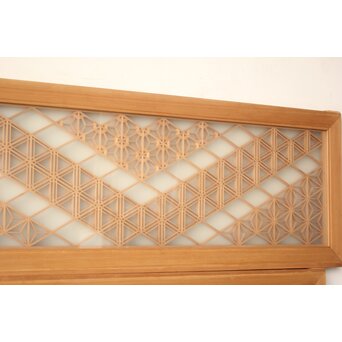 両面ガラス 組子欄間 2枚1組　R0547 