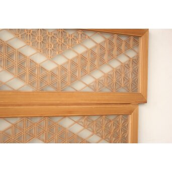 両面ガラス 組子欄間 2枚1組　R0547 