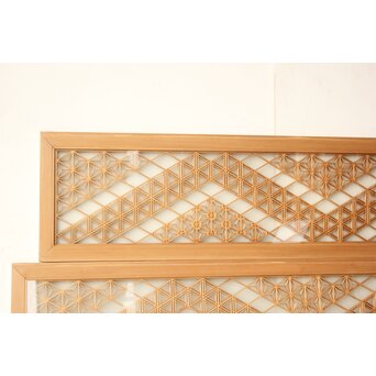 両面ガラス 組子欄間 2枚1組　R0547 