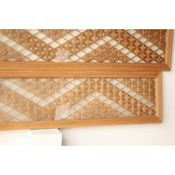 両面ガラス 組子欄間 2枚1組　R0547 