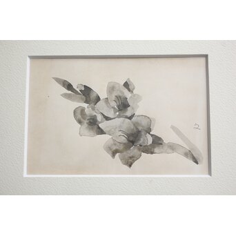 堀文子 墨絵『花』 Z817 