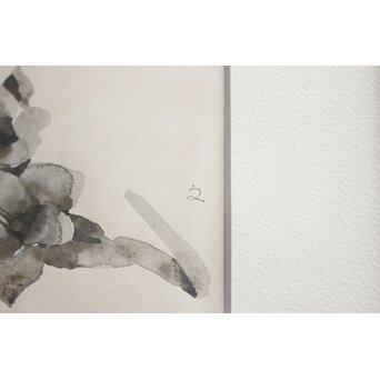 堀文子 墨絵『花』 Z817 