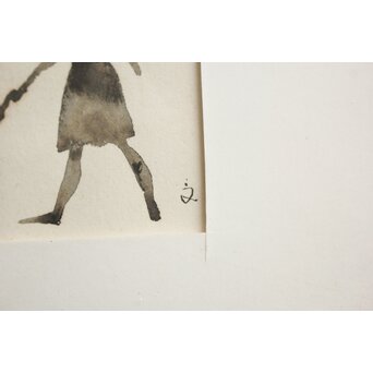 堀文子 墨絵『人物』 Z820 