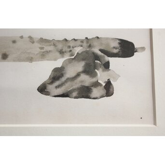 堀文子 墨絵『野菜』 Z821 