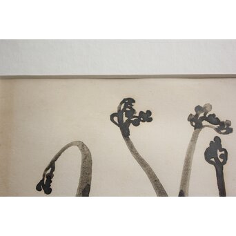 堀文子 墨絵『蕨』 Z822 