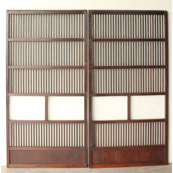 にかわガラス格子戸 2枚1組　L1210 ウラ