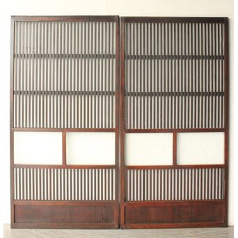 にかわガラス格子戸 2枚1組　L1210