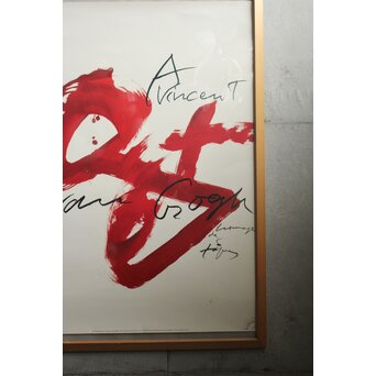 アントニ タピエス Antoni Tàpies【Homage to Vincent van Gogh】1988年版ポスター　Z825 