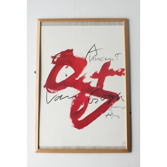 アントニ タピエス Antoni Tàpies【Homage to Vincent van Gogh】1988年版ポスター　Z825 