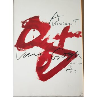 アントニ タピエス Antoni Tàpies【Homage to Vincent van Gogh】1988年版ポスター　Z825 