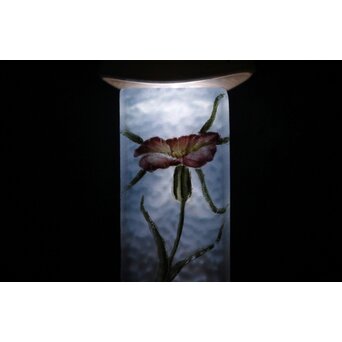 ドームナンシー Daum Nancy 小瓶 小壺 花瓶 ガラス　Y066 