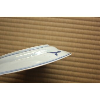 古染付 7寸皿 花籠文　P637 