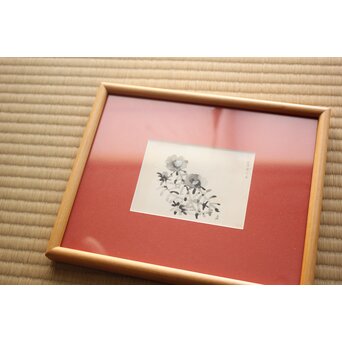 堀文子 墨絵『松葉ぼたん』 Z828 