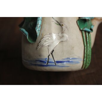 森有節 萬古焼 蓮型急須　P638 