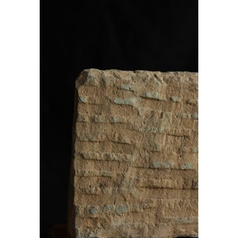 ガンダーラ美術 緑岩 仏伝 浮彫レリーフ彫刻　X640 