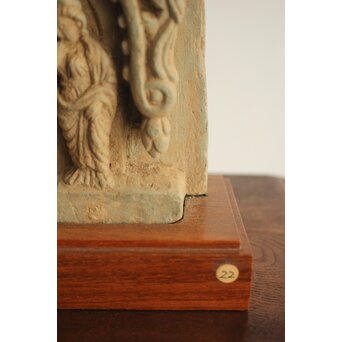 ガンダーラ美術 緑岩 仏伝 浮彫レリーフ彫刻　X640 