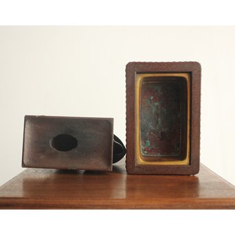 大垣昌訓 唐物写 乾漆玉取獅子香炉 共箱　Q403 