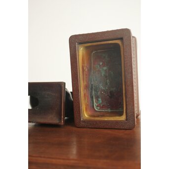 大垣昌訓 唐物写 乾漆玉取獅子香炉 共箱　Q403 