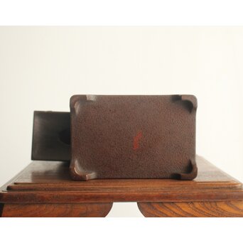 大垣昌訓 唐物写 乾漆玉取獅子香炉 共箱　Q403 