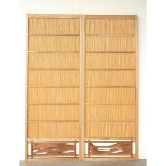 栗框 蒲穂戸/簀戸S 2枚1組　F301