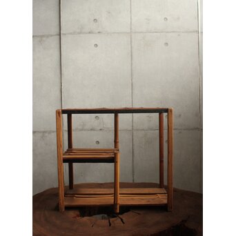 端材と竹の棚　U409