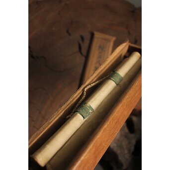 倣 酒井抱一 鶴図 絹本掛軸　Z832 