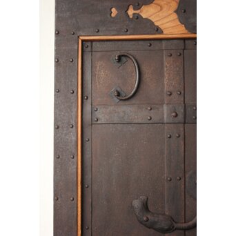 総欅 鉄格子蔵戸　W0248 