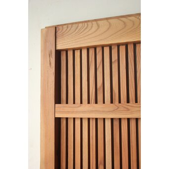 総欅 鉄格子蔵戸　W0248 