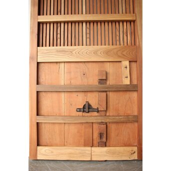 総欅 鉄格子蔵戸　W0248 